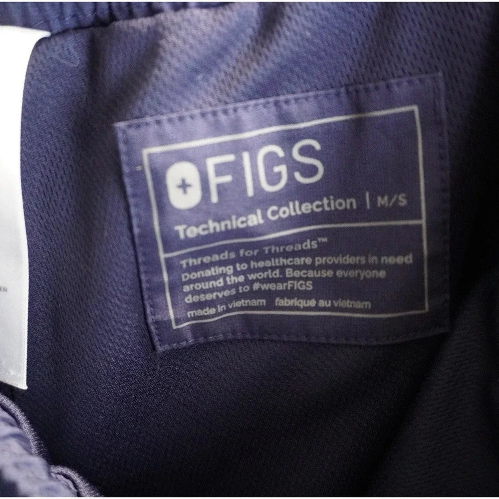 Figs Men's Tansen Jogger Scrub Lined Pants Navy Medium Short Nursing Scrubs